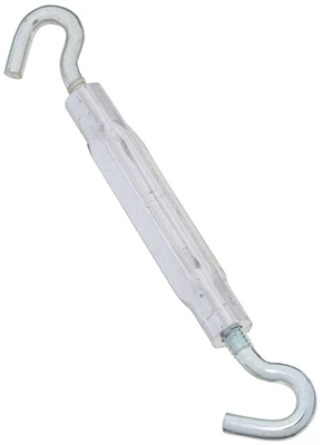Turnbuckle, Hook/Hook, Aluminum & Zinc, 7/32 x 6-1/2 In.