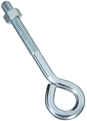 Eye Bolt With Hex Nut, 2160BC, Zinc, 5/8 x 8 In.