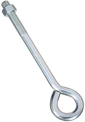 Eye Bolt With Hex Nut, Zinc, 3/4 x 12 In.