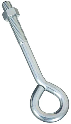 Eye Bolt With Hex Nut, Zinc, 3/4 x 10 In.