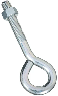 Eye Bolt With Hex Nut, Zinc, 3/4 x 8 In.