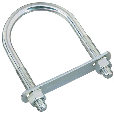 U-Bolt with Plate & Nuts, Zinc, 1/2 x 3 x 5-1/2 In.