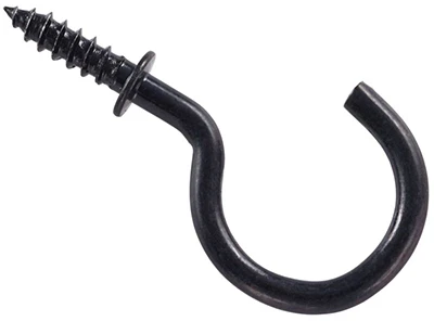 30PK 1" BLK Cup Hook