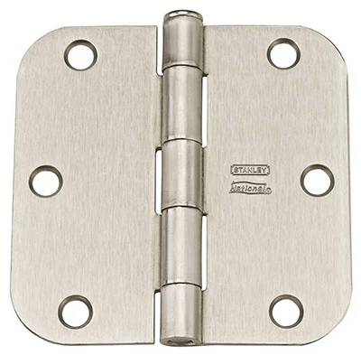 Residential Hinge, Satin Nickel, 3-1/2 In., 12-Pk.