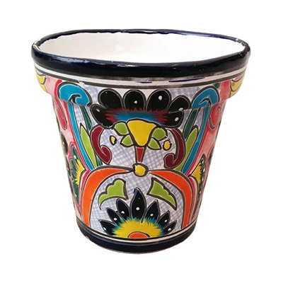 Cono Ceramic Planter, Double-fired, Hand-painted, 10-inch By Avera Products