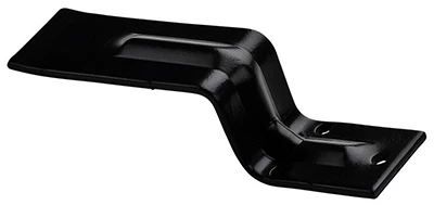 Door Bar Holder, Open, Black Steel, 6.3 x 1.5 In.