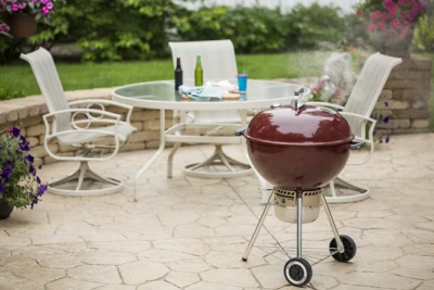 Original Premium Charcoal Kettle Grill, Crimson Red, 22 Inch Diameter