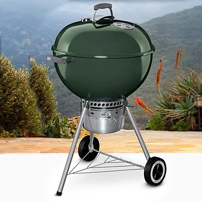 Original Premium Charcoal Kettle Grill, Green, 22 Inch Diameter