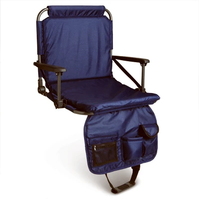 Padded Stadium Seat With Steel Frame, Available In Blue Or Red