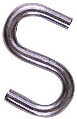 S Hook, Heavy Duty, Zinc-Plated Steel, 3 In.