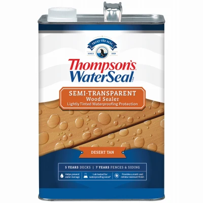 Waterproofing Stain, Semi-Transparent, Desert Tan, 1 Gallon