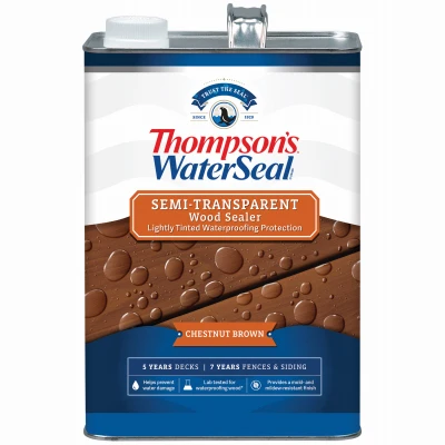 Waterproofing Stain, Semi-Transparent, Chestnut Brown, 1-Gallon