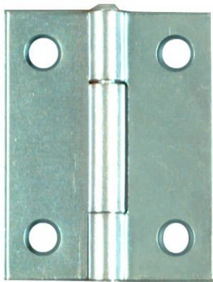 Zinc Hinges, Narrow, Light-Duty, 2-Pk., 2 x 1-9/16 In.