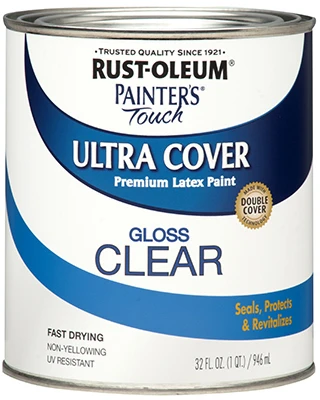 Painter's Touch Ultra Cover Latex Paint, Clear Gloss, Qt.