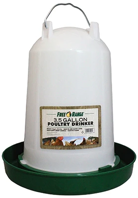 3.5 Gallon Poultry Drinker With Twist-lock System And Carry Handle