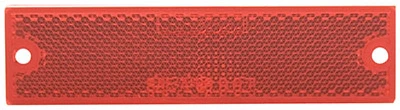 Trailer Reflector, Rectangular, Red, 4-3/8 x 1-1/8-In.