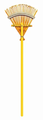 Deluxe Bamboo Rake, Flexible Tines, 10-In.