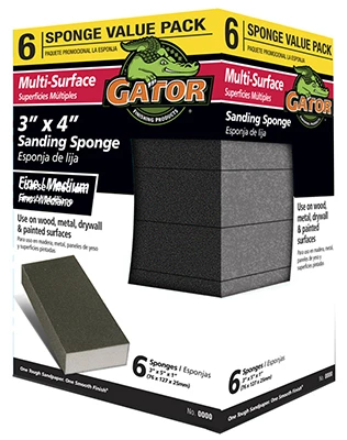 Sanding Sponge, Extra Fine/Fine, 3 x 4-In., 6-Pk.
