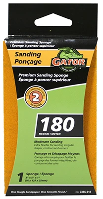 Ez123 Premium Sanding Sponge, Medium 180-grit, 3 X 5 X 1-inch