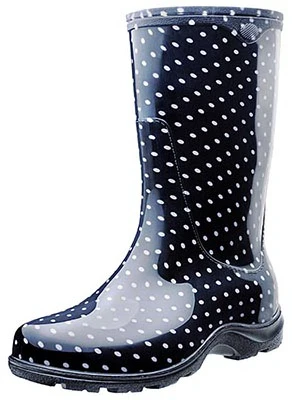 Tall Boot, Black Polka Dot, Women's Size 9