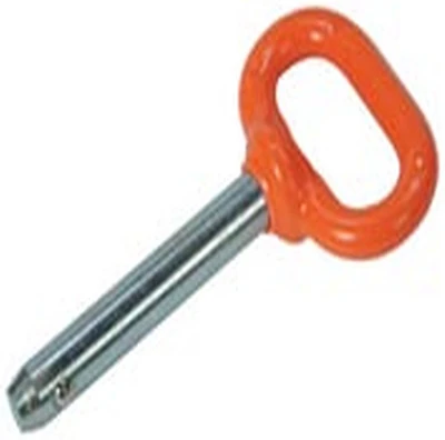 Detent Pin With Orange Handle, 5/8" X 3-inch, Stainless Steel Mechanism