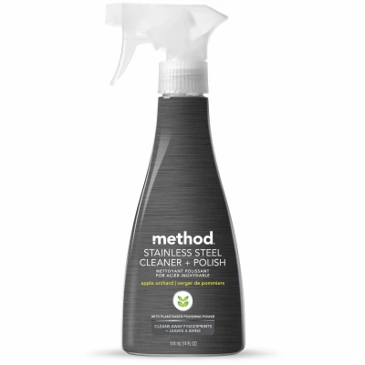 Stainless Steel Cleaner + Polish, Apple Orchard, 14 oz.