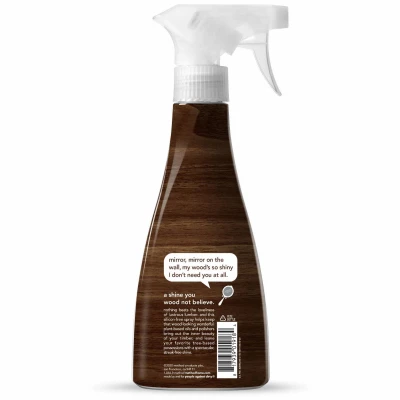 Almond Scented Wood Polish 14 Ounce Bottle for Furniture Care and Shine