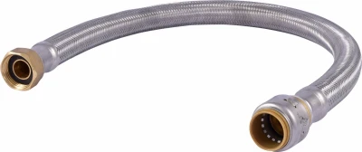 Water Softener Connector, Braided Stainless Steel, 3/4 x 3/4 In. FIP