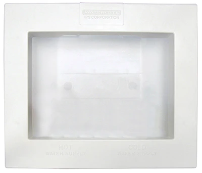 Dual-drain Washing Machine Outlet Box, Model 85580, 1 Piece Construction