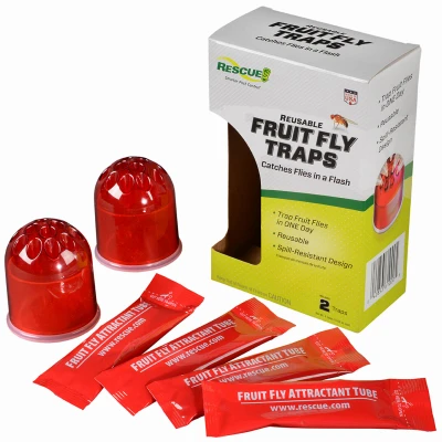 Fruit Fly Trap Attractant, 2 Traps, 4 Attractants