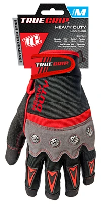 High-Performance Work Gloves, Touchscreen Compatible, Red, Gray & Black, Medium