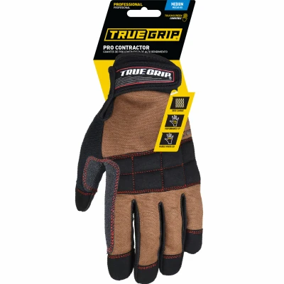 Pro Contractor Duck Canvas Work Gloves, Touchscreen Compatible, L