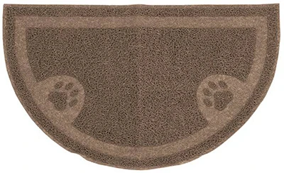 Rubber Litter Box Mat, 1/2 Circle