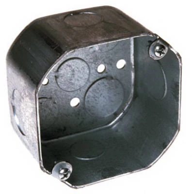 Deep Octagon Electrical Wall/ Ceiling Fixture Box, 4 x 2-1/8 In.