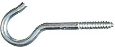 Ceiling Hook, #14, Zinc, 1-5/16 In., 10-Pk.