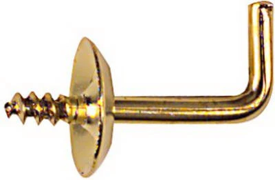 Shoulder Hook, Brass, 1 In., 3-Pk.