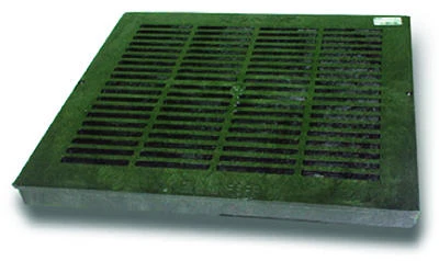 Square Grate, Green Foam Polyolefin, 12 x 12-In.