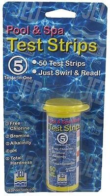 Pool Test Strips, 5-Factor, 50-Ct.
