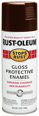 Stops Rust Spray Paint, Gloss, Kona Brown, 12-oz.