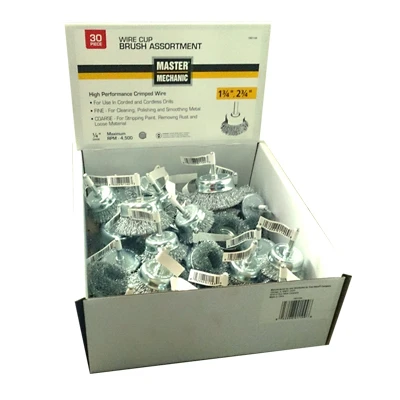 Wire Cup Brush Assortment, 6 Piece Set with Various Wire Types for Cleaning and Surface Preparation