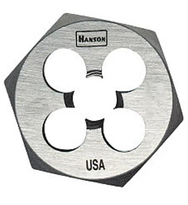 Hanson Hexagon Die, National Pipe Taper Thread, 1/8 In. x 27