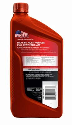 Maxlife Automatic Transmission Fluid, Multi-Vehicle, Synthetic, 1 Qt.