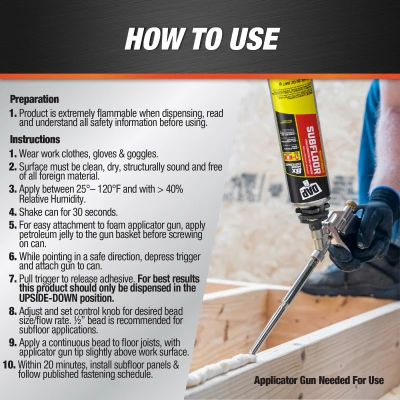 Smartbond Subfloor Construction Adhesive, Gun Grade, 20 Ounce