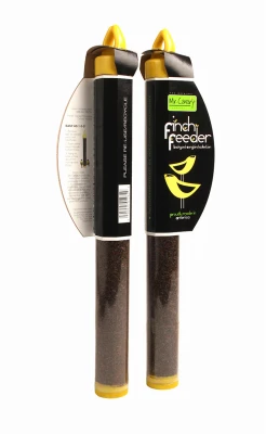 Pre-Filled Finch Bird Feeder with 8 Ounce Capacity for Outdoor Use