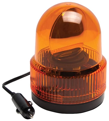 Auto Beacon Light, Rotating, Amber, 12-Volt DC