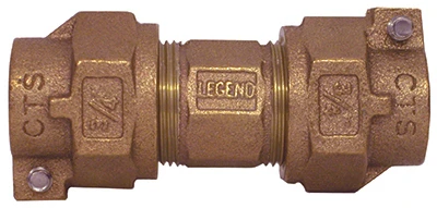 Water Service Union, Lead Free, CTS PAK x PAK, 1 x 3/4 In.