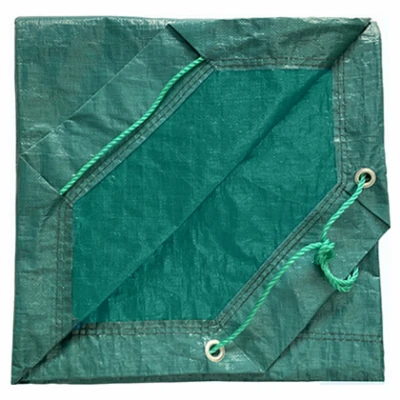 Yard Tarp / Leaf Hauler, Green, 9 x 9-Ft.