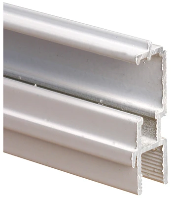 Window Screen Frame, Bottom Triple Track, White Aluminum, 1-1/4 x 72 In.