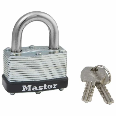 1-3/4 In. Keyed Padlock, Warded Steel