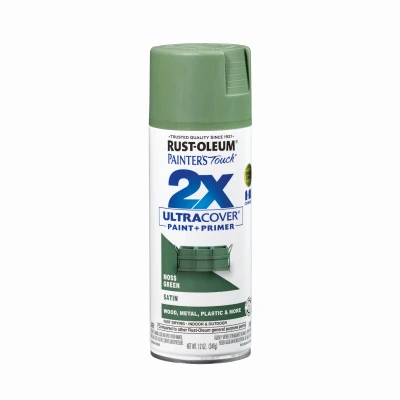 Painter's Touch 2x Ultra Cover 12 Oz. Satin Spray Paint, Moss Green